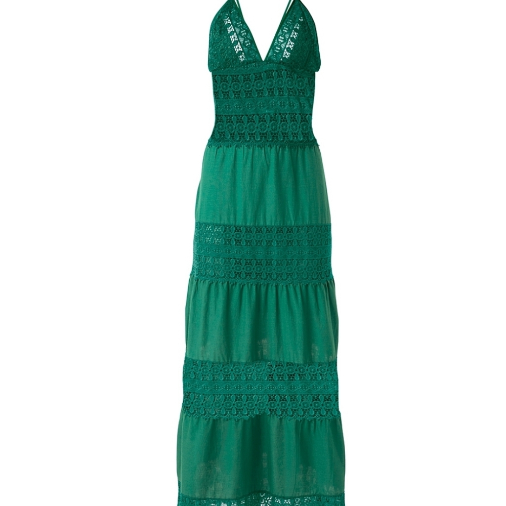Green Boho Maxi Dress